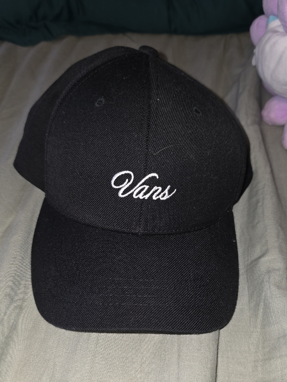 Vans Black Snapback Cap with Embroidered Logo